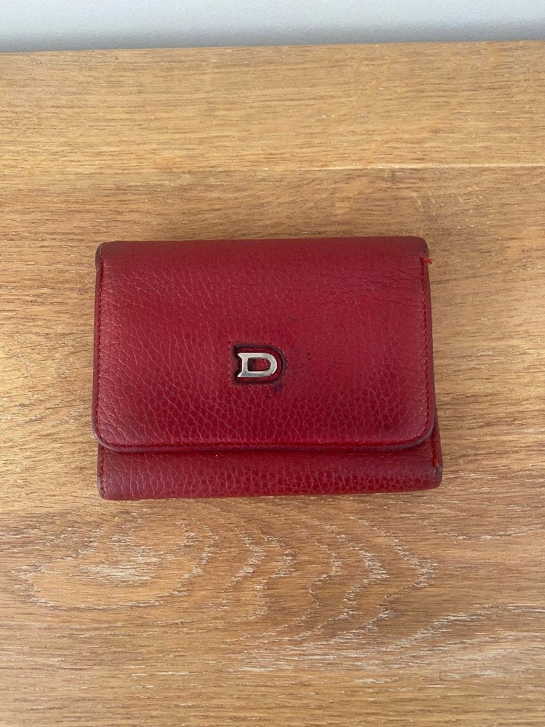 Delvaux portefeuille, Gebruikt, Leder, Rood, Ophalen
