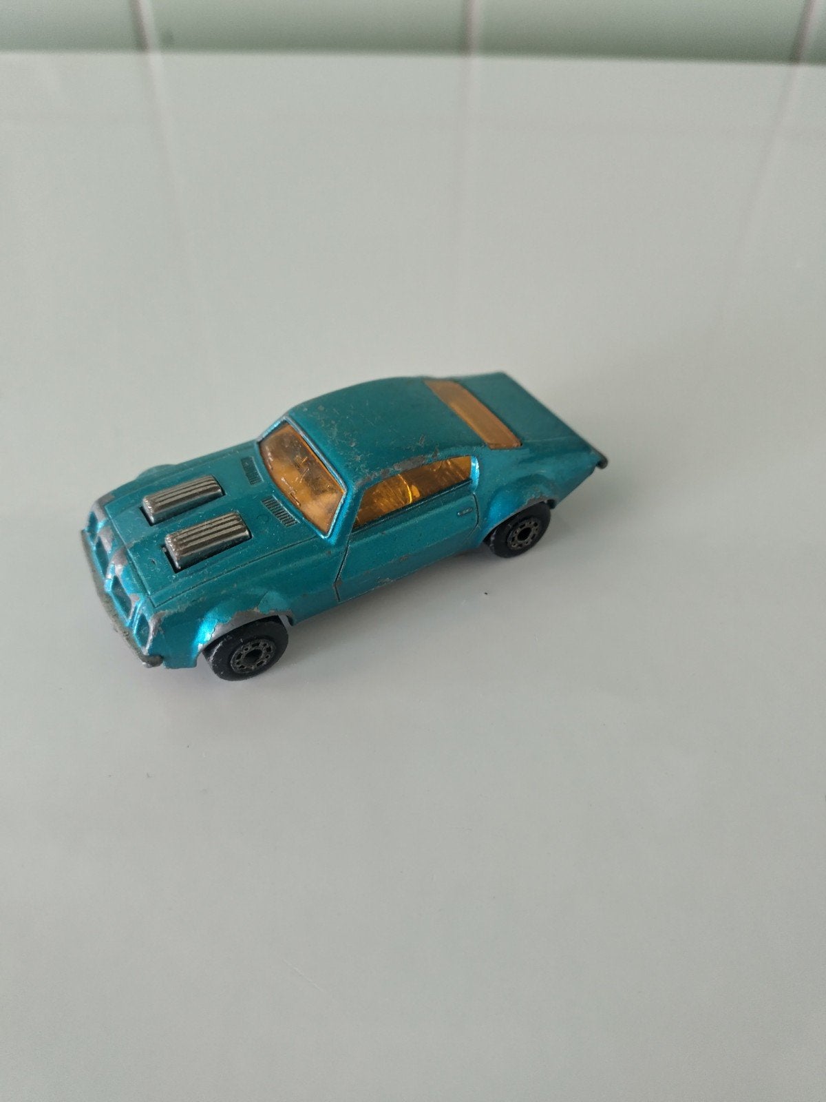 Vintage Matchbox Pontiac Firebird AFHALING LEES BESCHRIJVING, Enlèvement, Utilisé, Voiture, Matchbox
