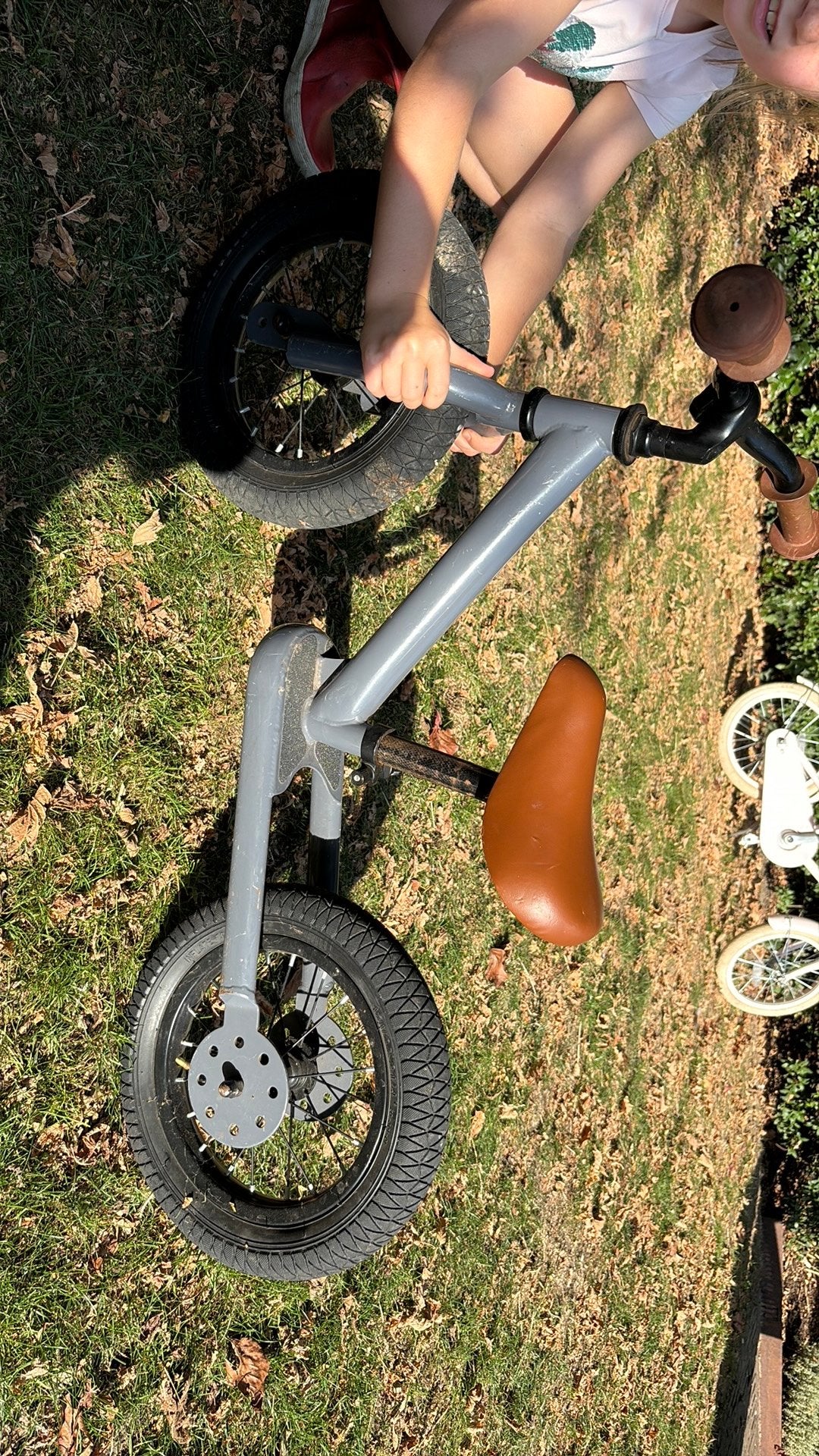 Grijs loopfietsje, Ophalen, Gebruikt, Loopfiets