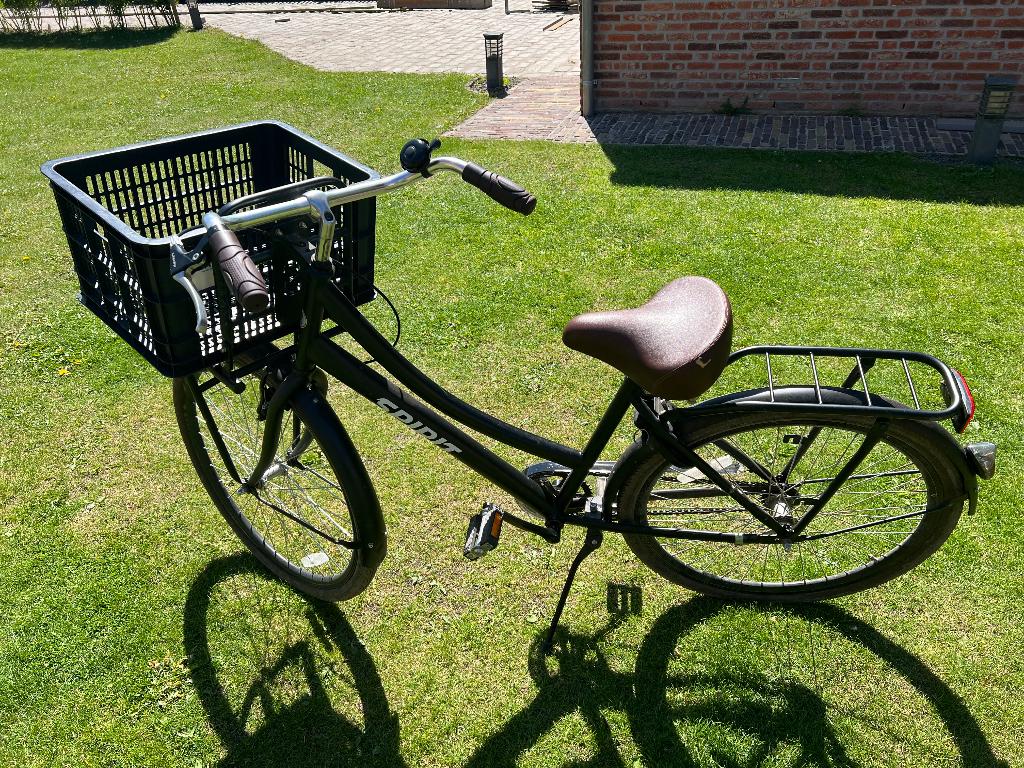 Meisjesfiets 26 inch zwart, Fietsen en Brommers, Terugtraprem, Ophalen, 26 inch of meer, Handrem