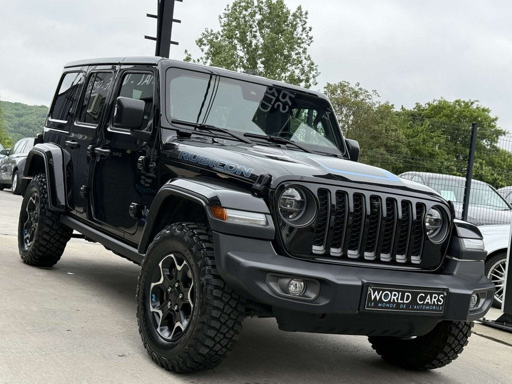 Jeep Wrangler PHEV 2.0 Turbo 4xe Rubicon - CAMERA - NAVIGATI, Auto's, Jeep, Automaat, 4 cilinders, Zwart, Leder