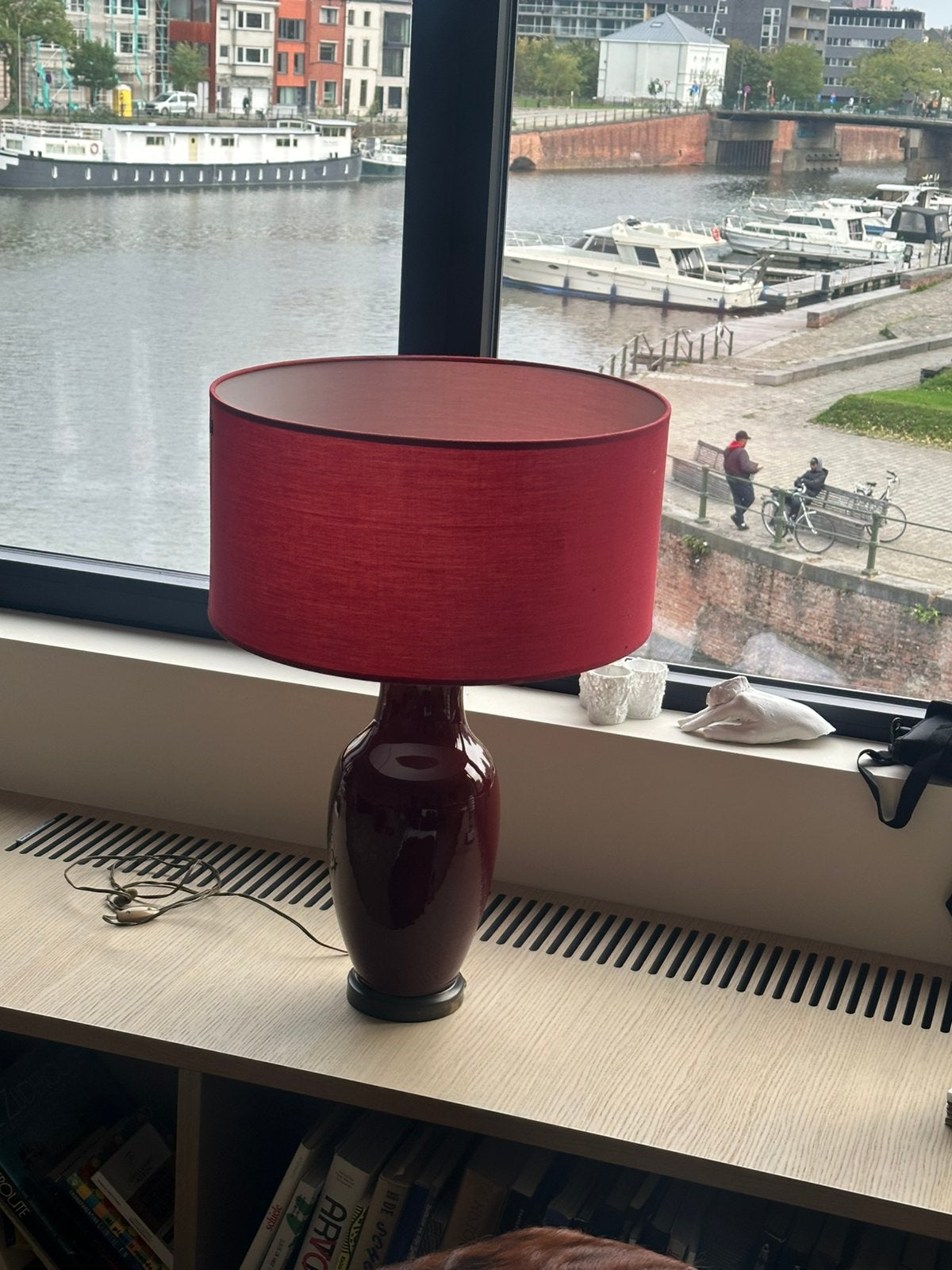 Lampadaire en bordeaux-rouge, Enlèvement, Comme neuf, Antique