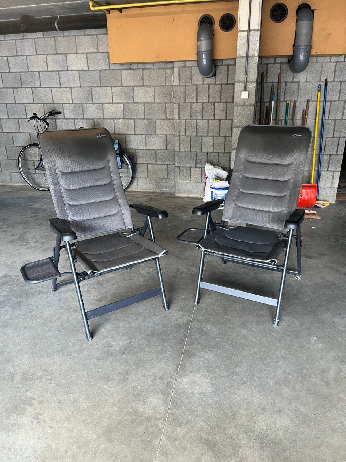 Te koop: Bardini verstelbare camping-/relaxstoelen., Caravans en Kamperen, Ophalen, Gebruikt