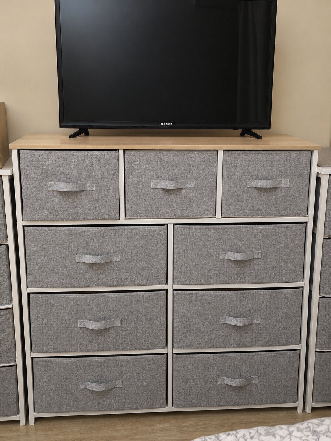 Chest of Drawers with 9 Fabric Drawers, Storage Cabinet., Maison & Meubles, 25 à 50 cm, 5 tiroirs ou plus, Moins de 100 cm, 100 à 150 cm
