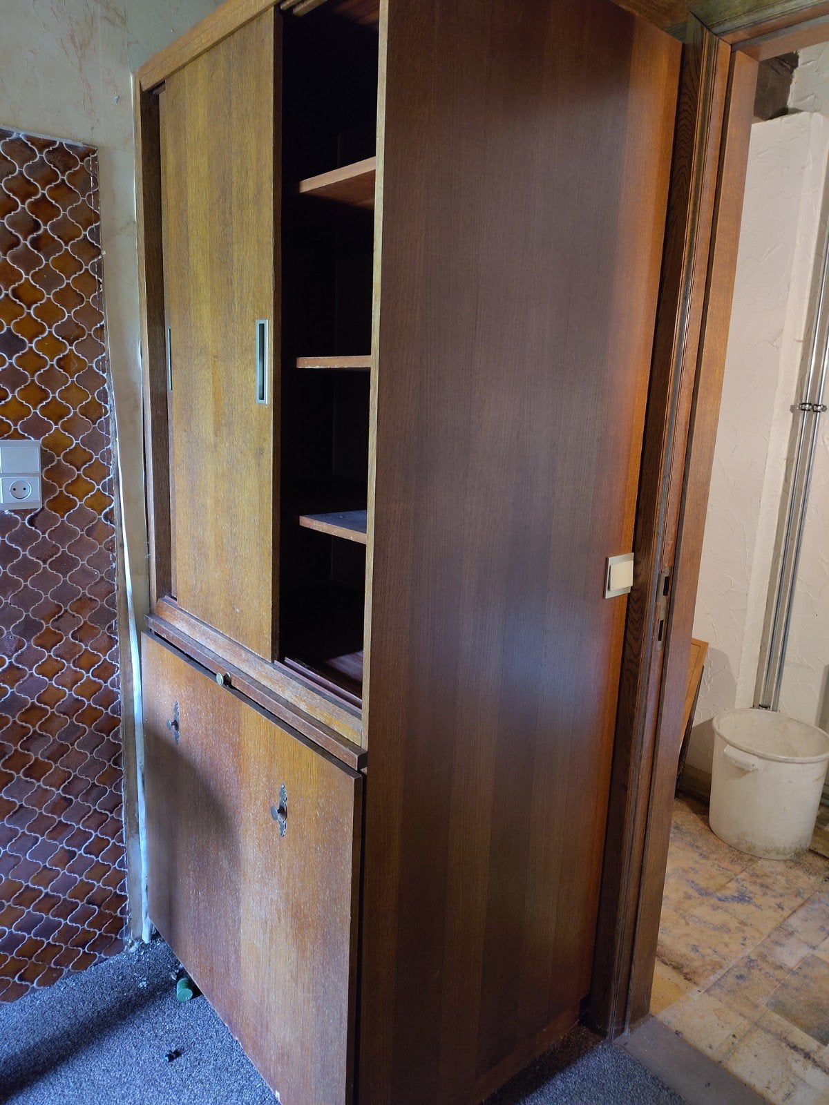 Armoire à portes coulissantes vintage, Enlèvement