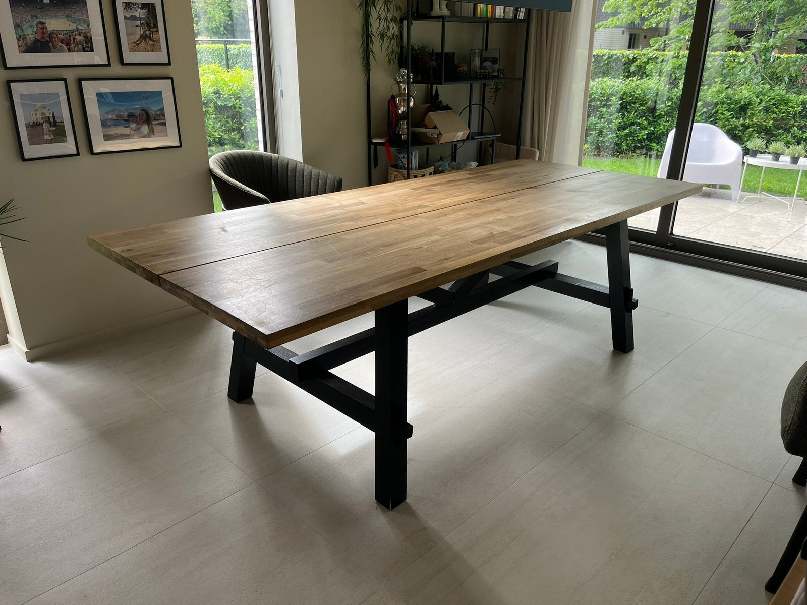 Eettafel 100x235cm IKEA SKOGSTA (MOET WEG!), Ophalen, Gebruikt, 100 tot 150 cm, 200 cm of meer