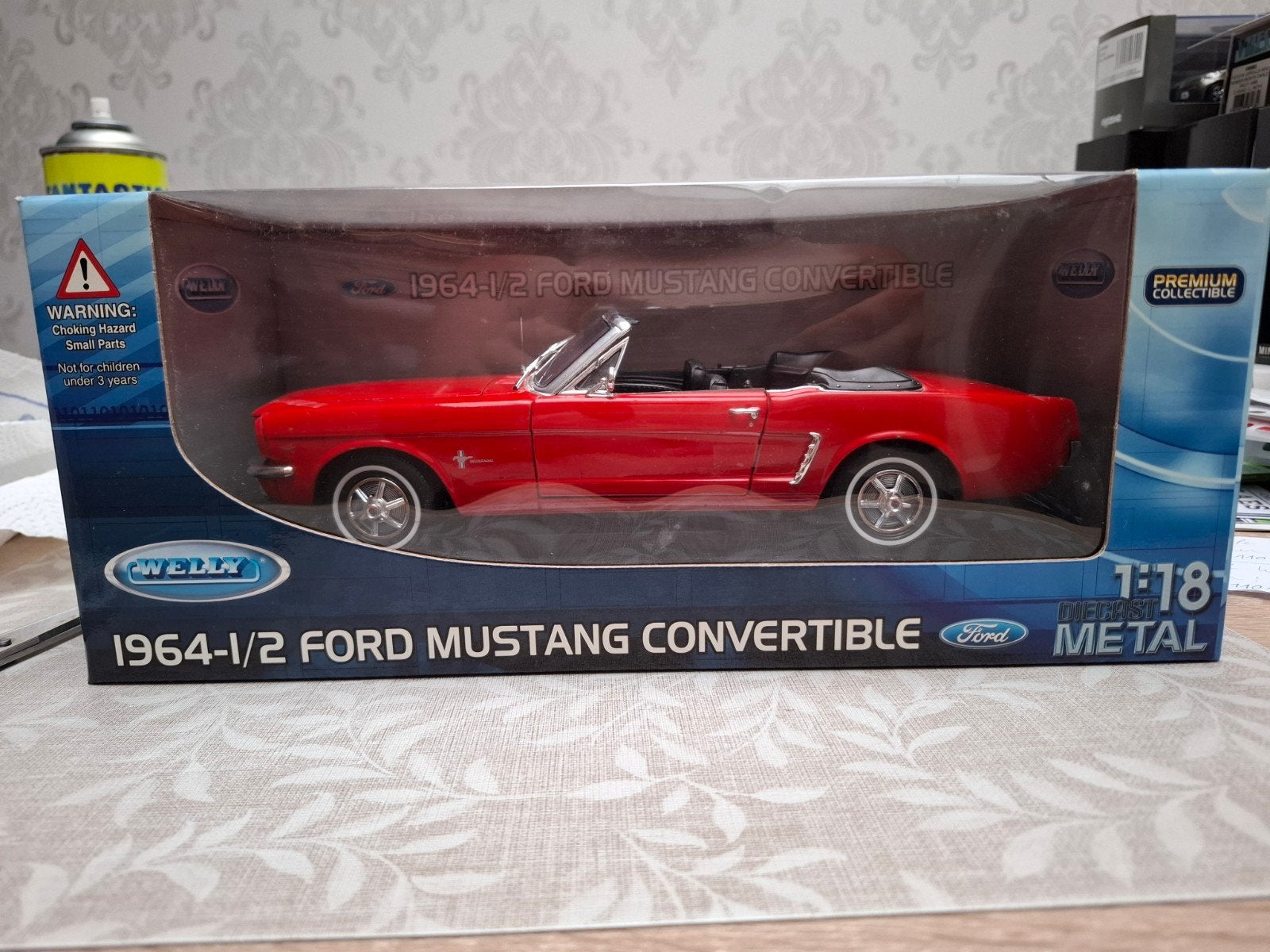1/18 Welly 1964-1/2 Ford Mustang Covertible, Hobby en Vrije tijd, Ophalen of Verzenden, Welly