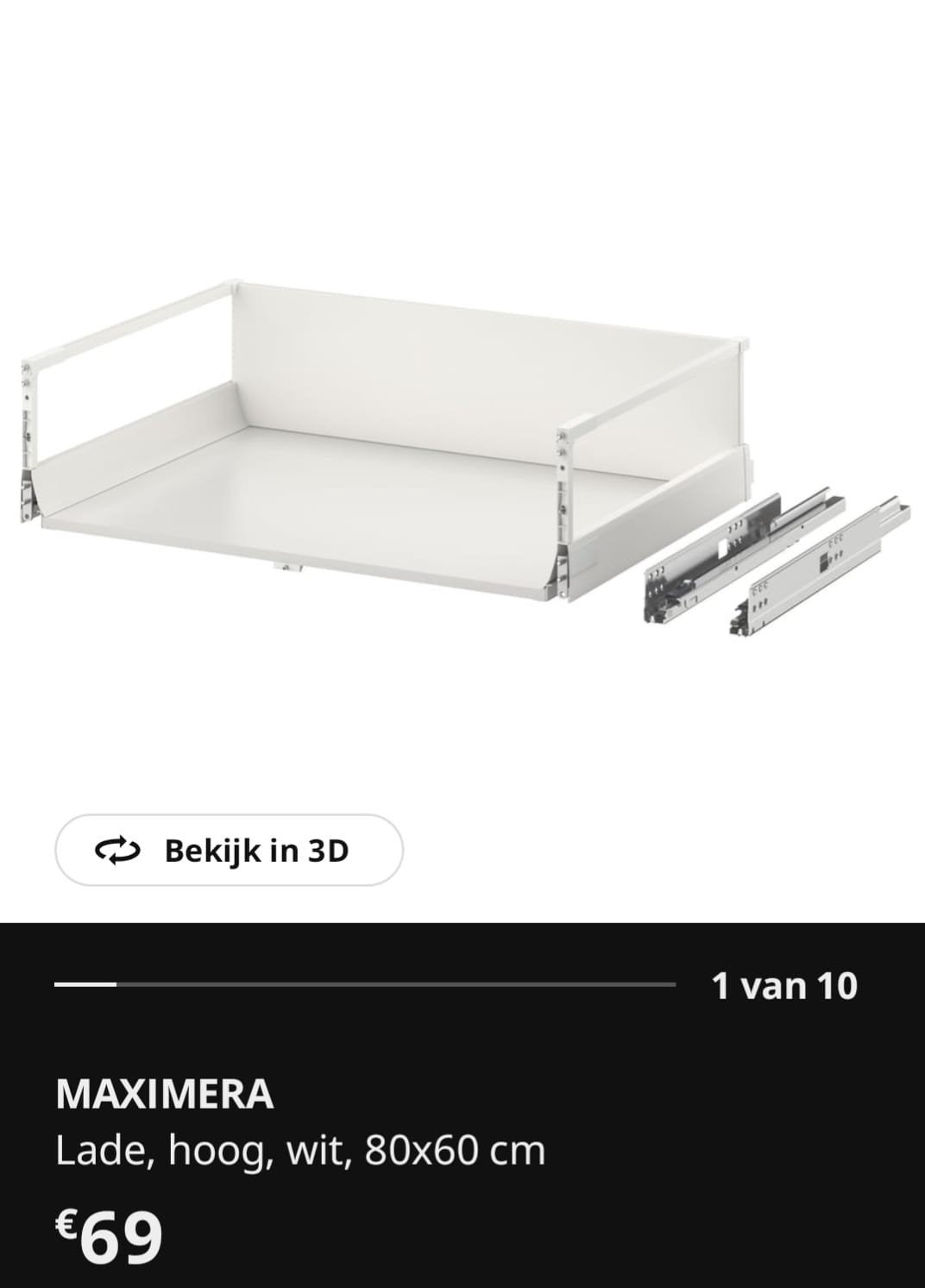Ikea keuken: lades, fronten, afwerkpanelen, Ophalen