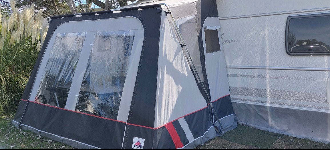 Voortent Doréma Mistral All Season, Caravans en Kamperen, Ophalen, Zo goed als nieuw