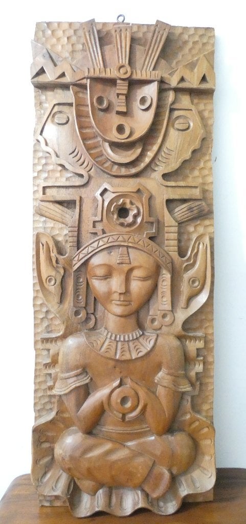 houten wand sculptuur [1490], Antiek en Kunst, Kunst | Beelden en Houtsnijwerken, Ophalen, Hout