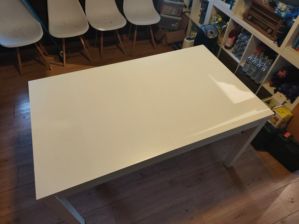 Table de cuisine Bjursta (ikea) extensible, 150 à 200 cm, Cinq personnes ou plus, Enlèvement, Utilisé