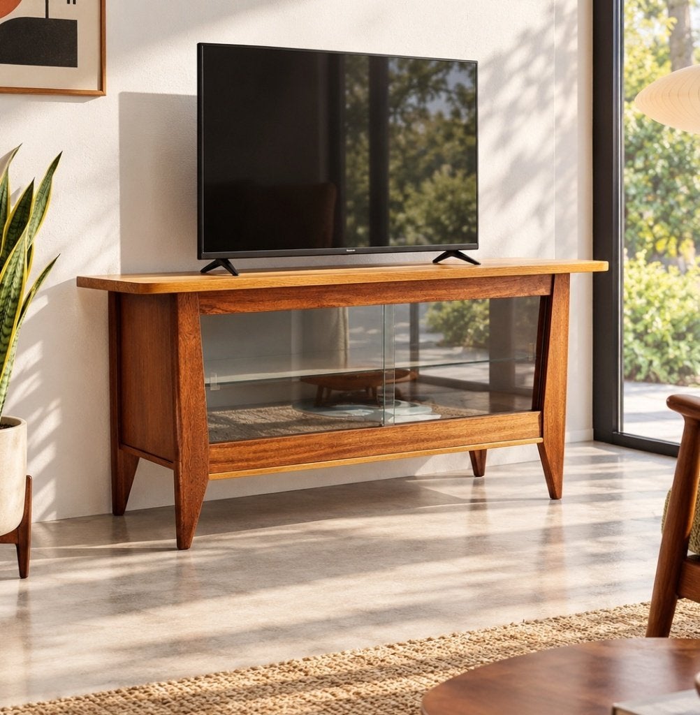 Prachtige vintage TV-meubel / lowboard, Ophalen, Zo goed als nieuw, Overige houtsoorten, Midcentury