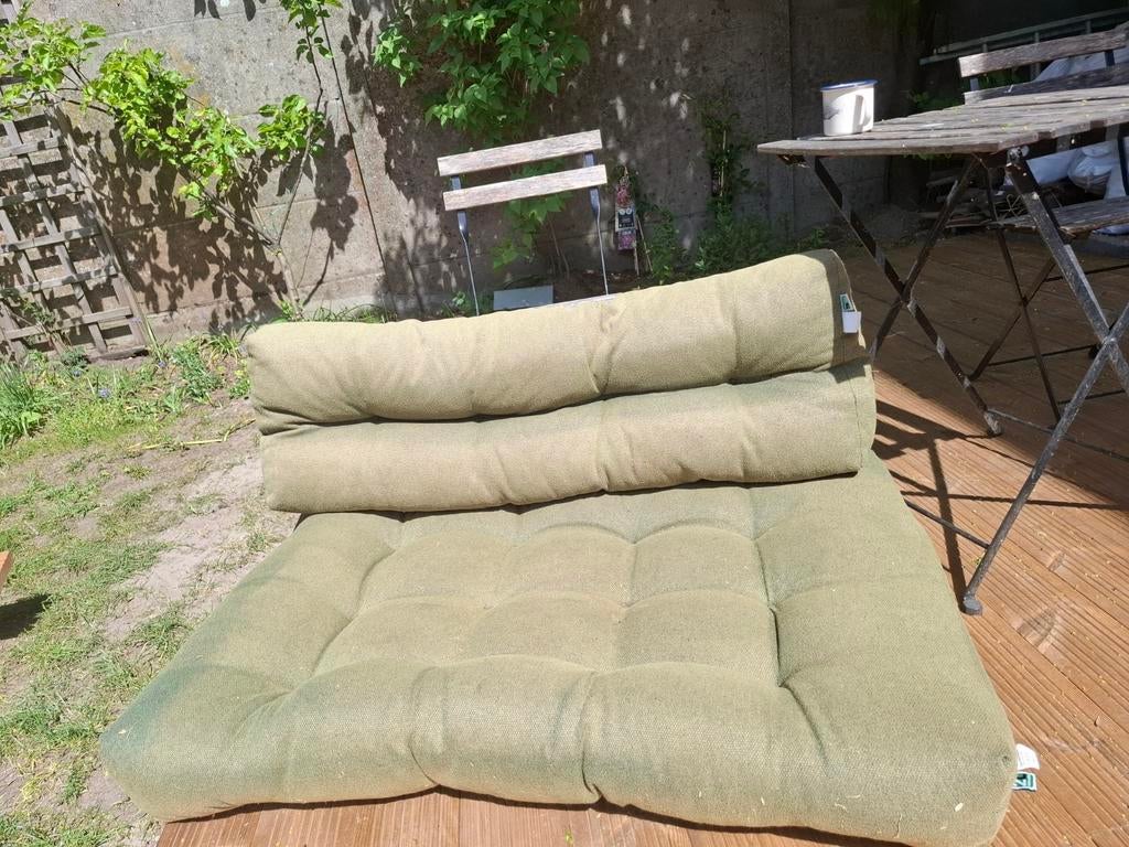 Pallet zetel met kussens, Ophalen