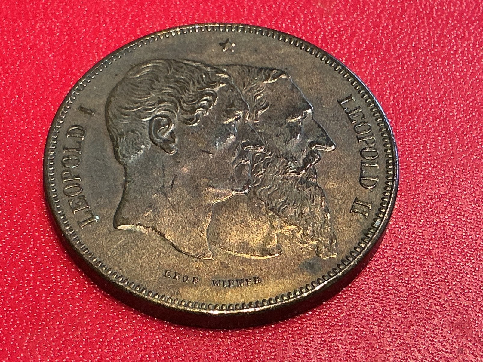 België 10 centimes 50 jaar onafhankelijkheid 1880, Ophalen of Verzenden