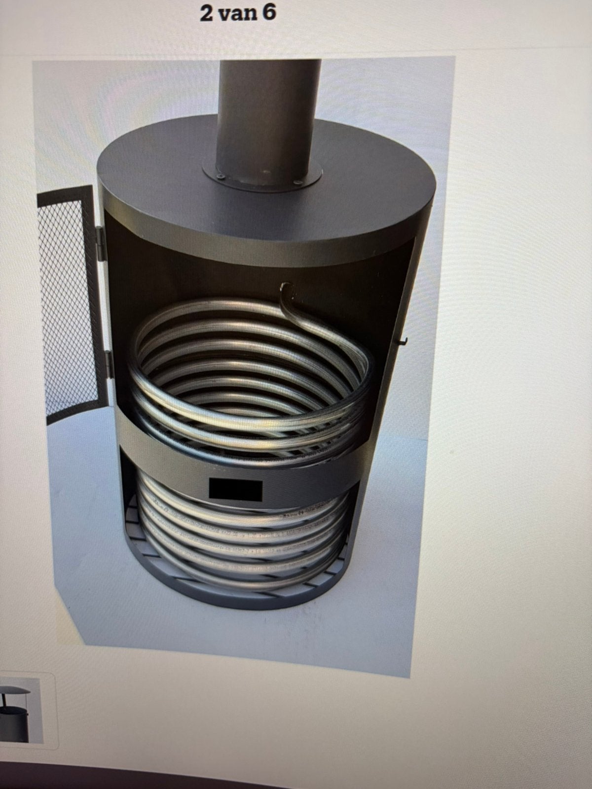 Zwembad of hottube verwarmer met hout, Tuin en Terras, Ophalen, Zo goed als nieuw
