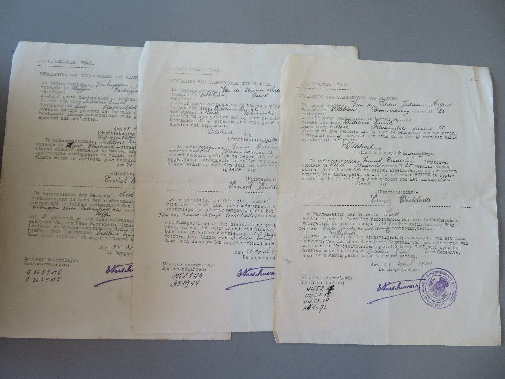 3 blz oogst richtlijnen WO2 Willebroek Leest Diddens Emiel, Ophalen of Verzenden, Overige soorten, Overige typen