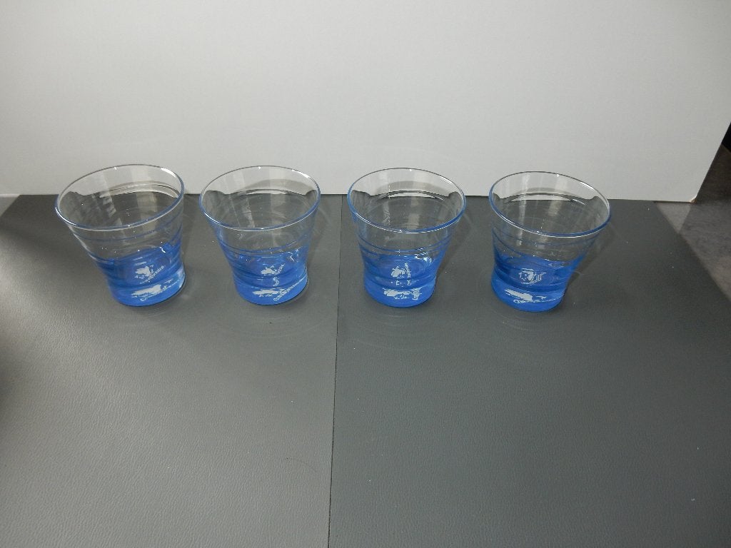 nr.2729 - Vier waterglazen, Ophalen, Zo goed als nieuw, Waterglas