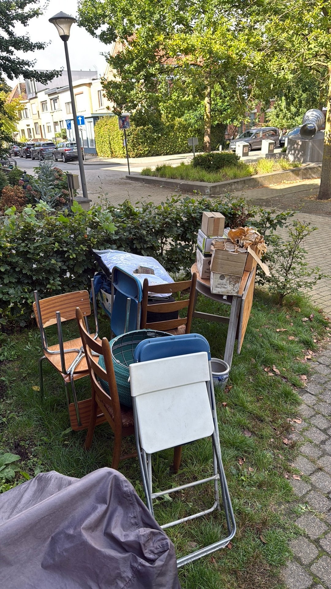 Tafel en stoelen, Caravans en Kamperen, Kampeermeubelen, Ophalen, Gebruikt