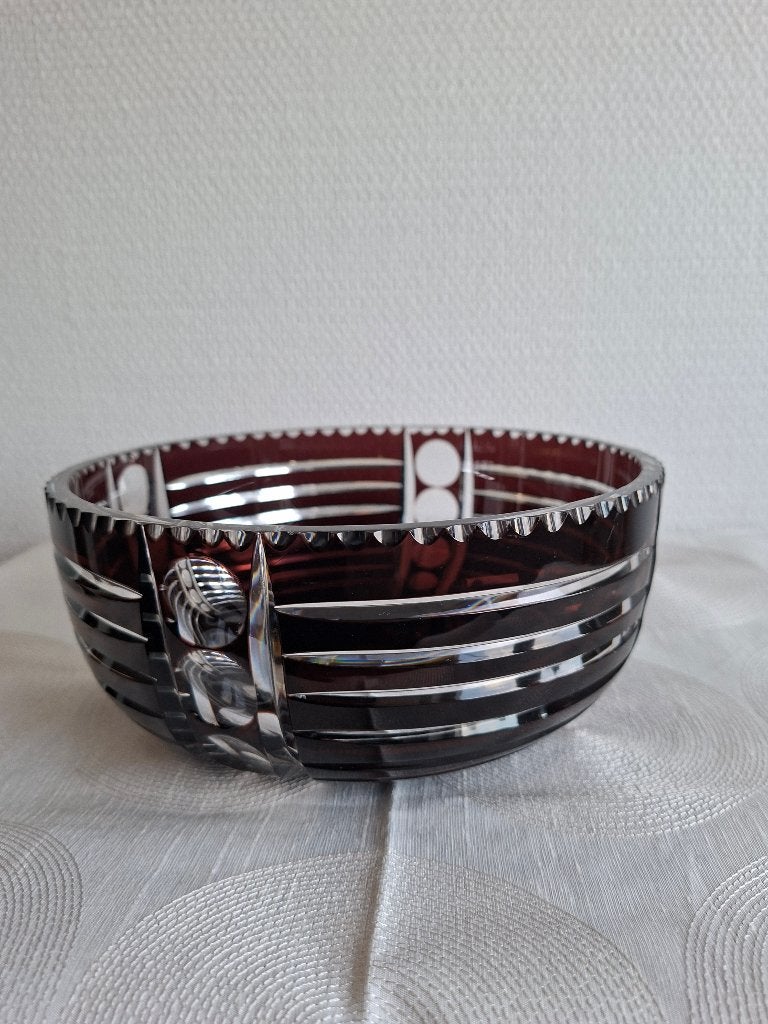 Schotel in kristal " Val Saint Lambert ", Antiek en Kunst, Ophalen