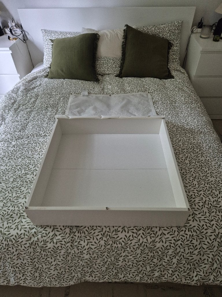 4x IKEA VARDÖ Bedlades / Opbergbakken (Wit), Doe-het-zelf en Bouw, Kratten en Dozen, Ophalen, 40 tot 60 cm, Overige typen, 50 tot 75 cm