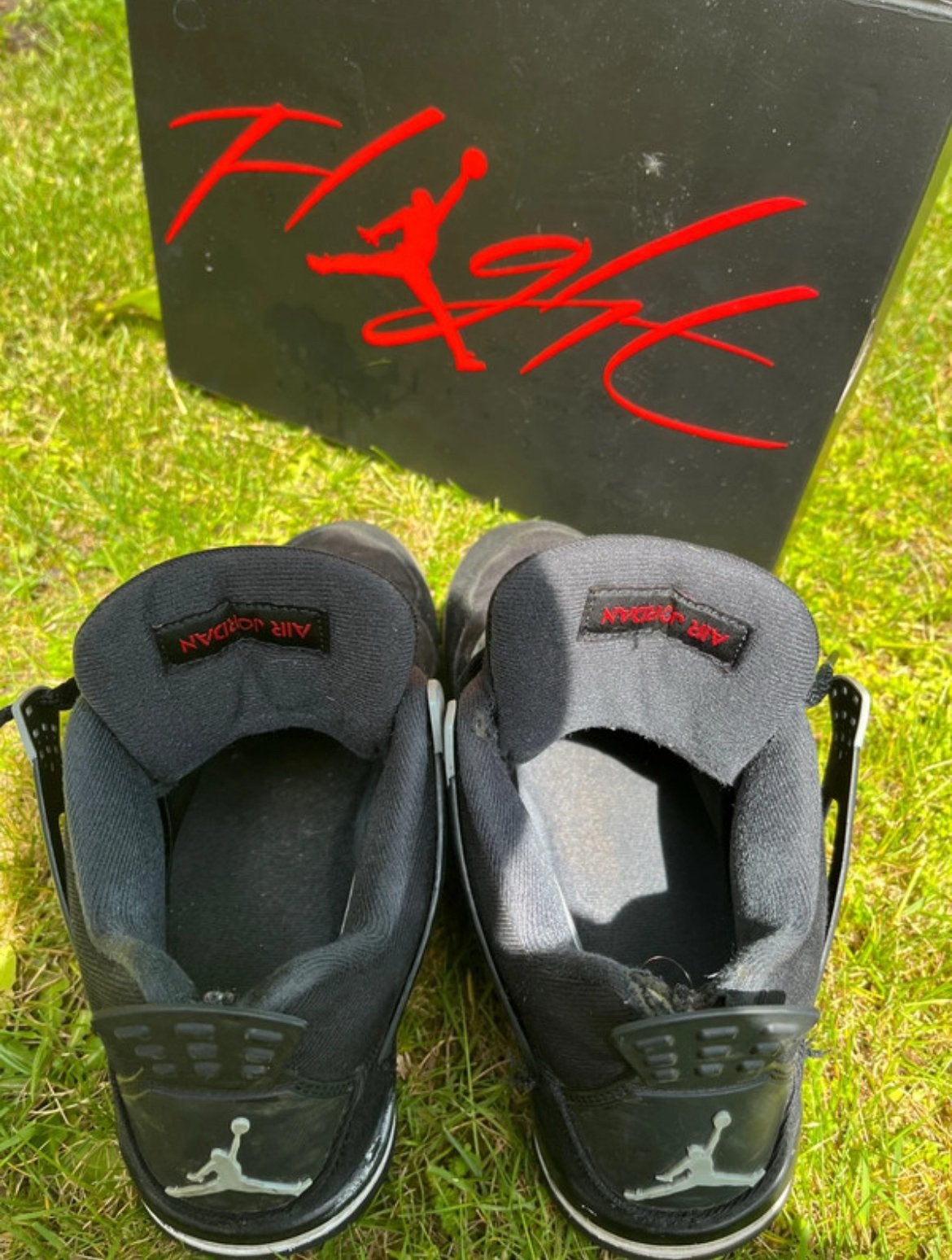 Jordan 4, Enlèvement, Porté, Baskets, Noir
