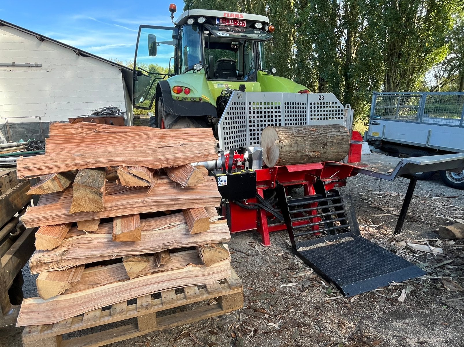 Eik op meter gekloven, 6 m³ ou plus, Enlèvement, Chêne, Troncs d'arbres