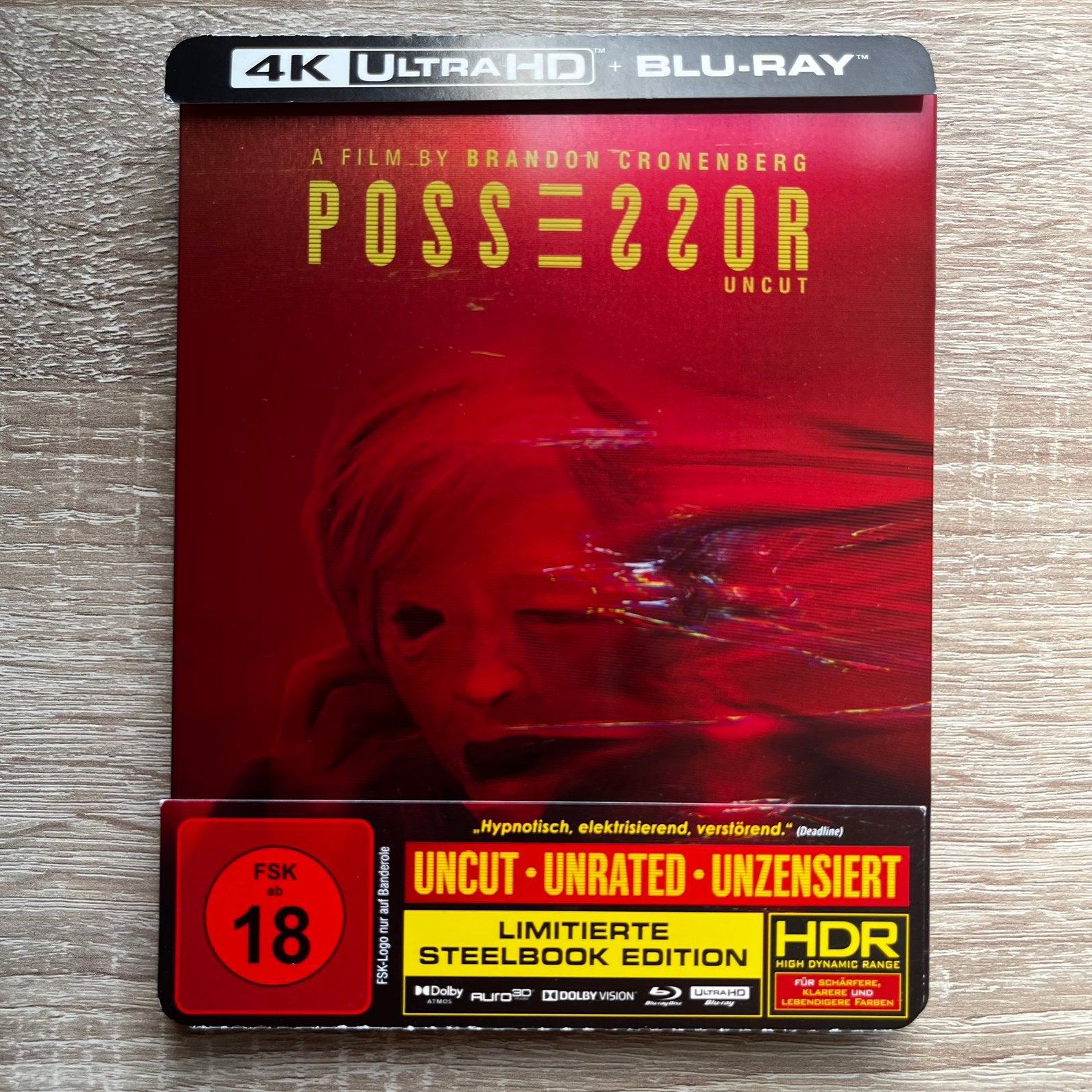 Possessor Uncut 4K UHD + Blu-ray Steelbook Limited Edition, Ophalen of Verzenden, Zo goed als nieuw, Horror