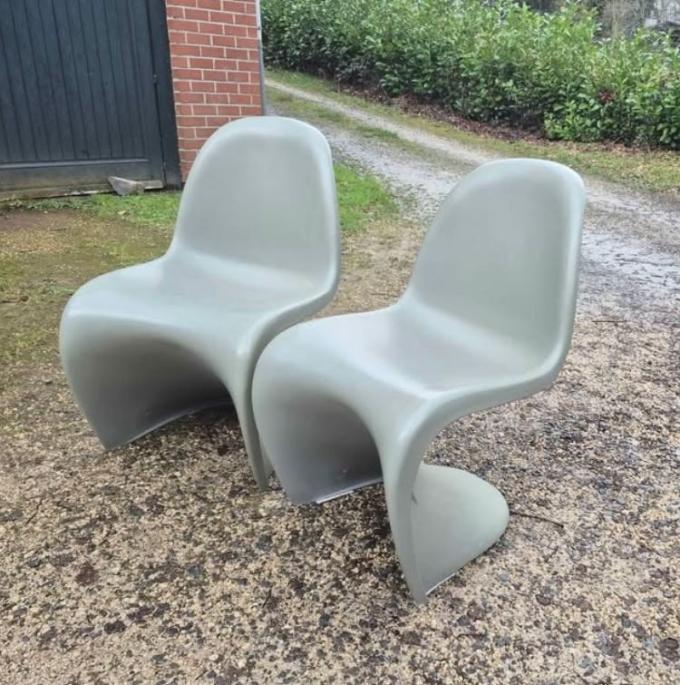 lot de 2 chaises design grises, Enlèvement