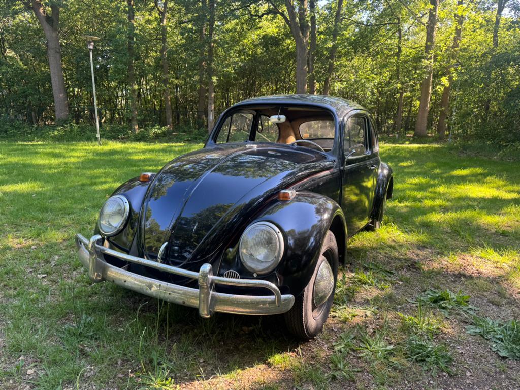 Volkswagen kever 1958, Auto's, Achterwielaandrijving, Volkswagen, Leder en Stof, Zwart