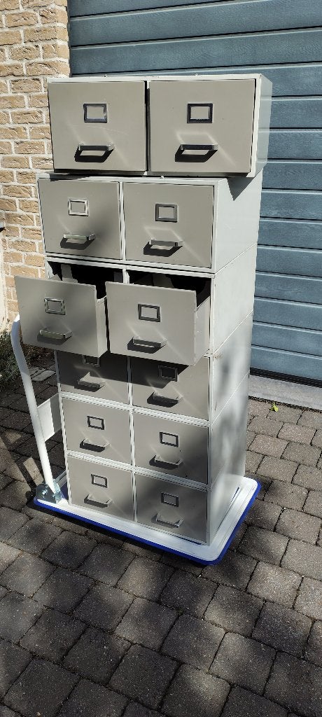 Ladenkast van metaal - Vintage, Ophalen, Gebruikt, 5 laden of meer, 100 tot 150 cm