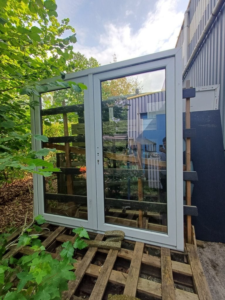 pvc dubbel deur, Ophalen, Kunststof, 120 cm of meer, 215 cm of meer