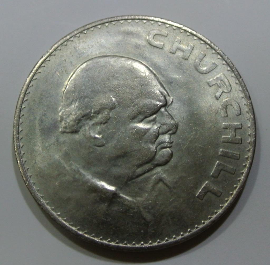 ROYAUME-UNI 1 COURONNE ELIZABETH II - CHURCHILL - 1965, Enlèvement ou Envoi, Autres pays, Monnaie en vrac