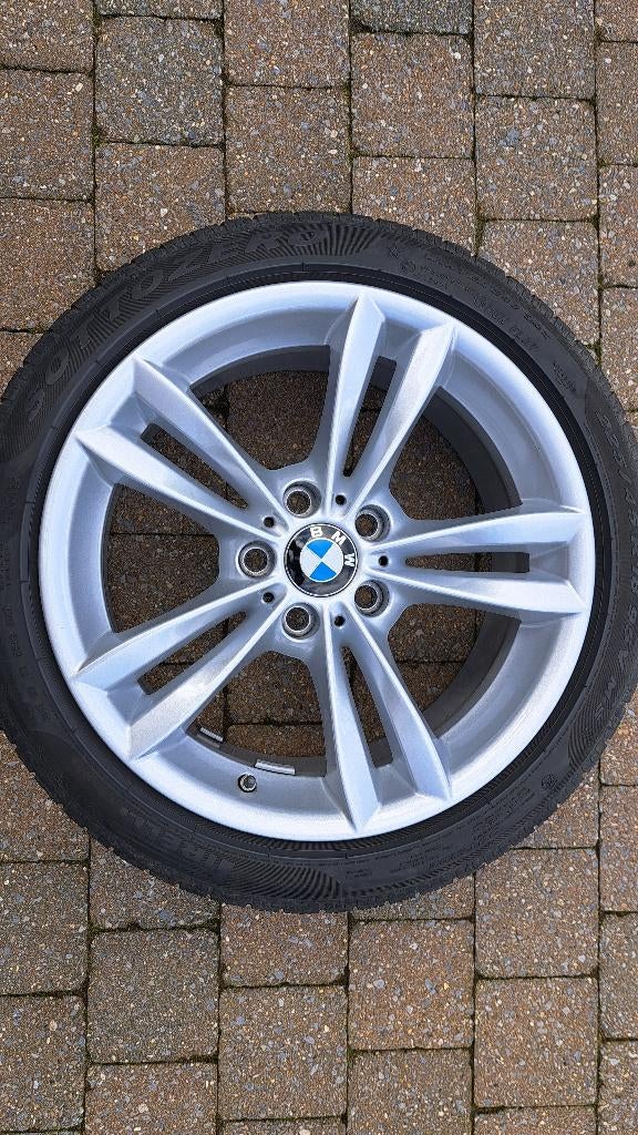 Set van 4 lichtmetalen velgen met winterbanden voor BMW, Motoren, Ophalen, Gebruikt