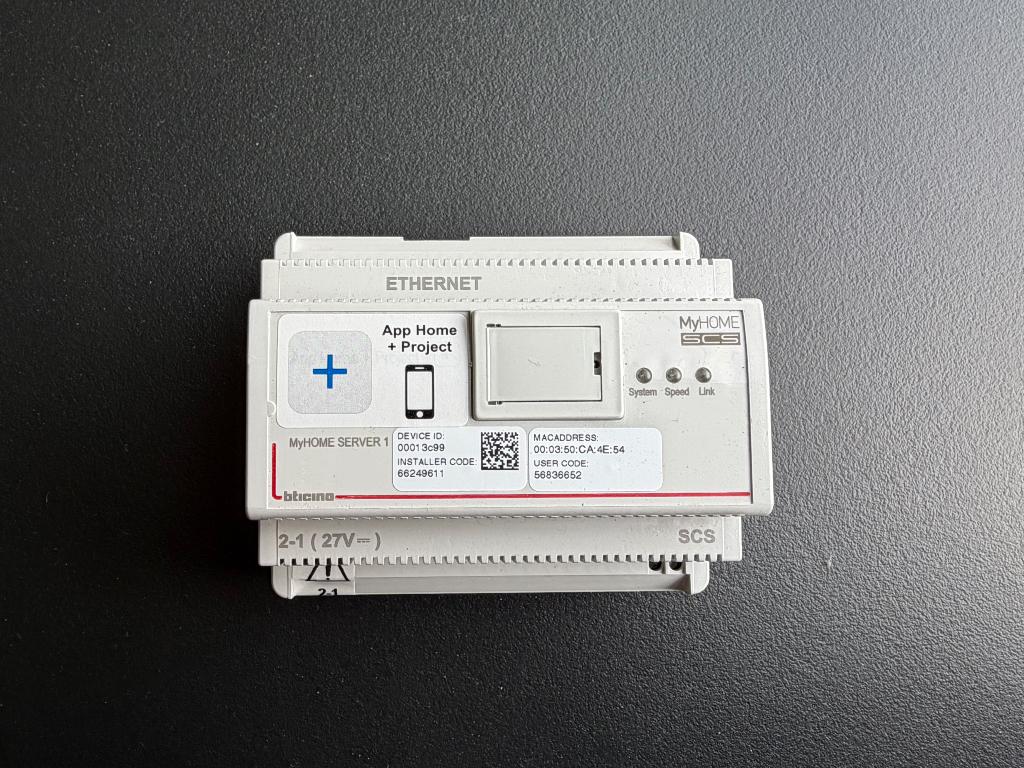 MyHome Server1 Bticino, Ophalen, Overige typen