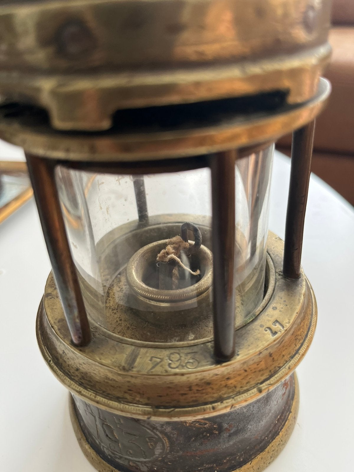 Lampe de mineur, Enlèvement, Cuivre ou Bronze