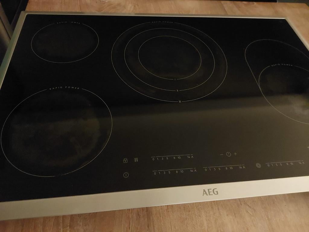 Keramische inbouw kookplaat AEG, Ophalen of Verzenden, Inbouw