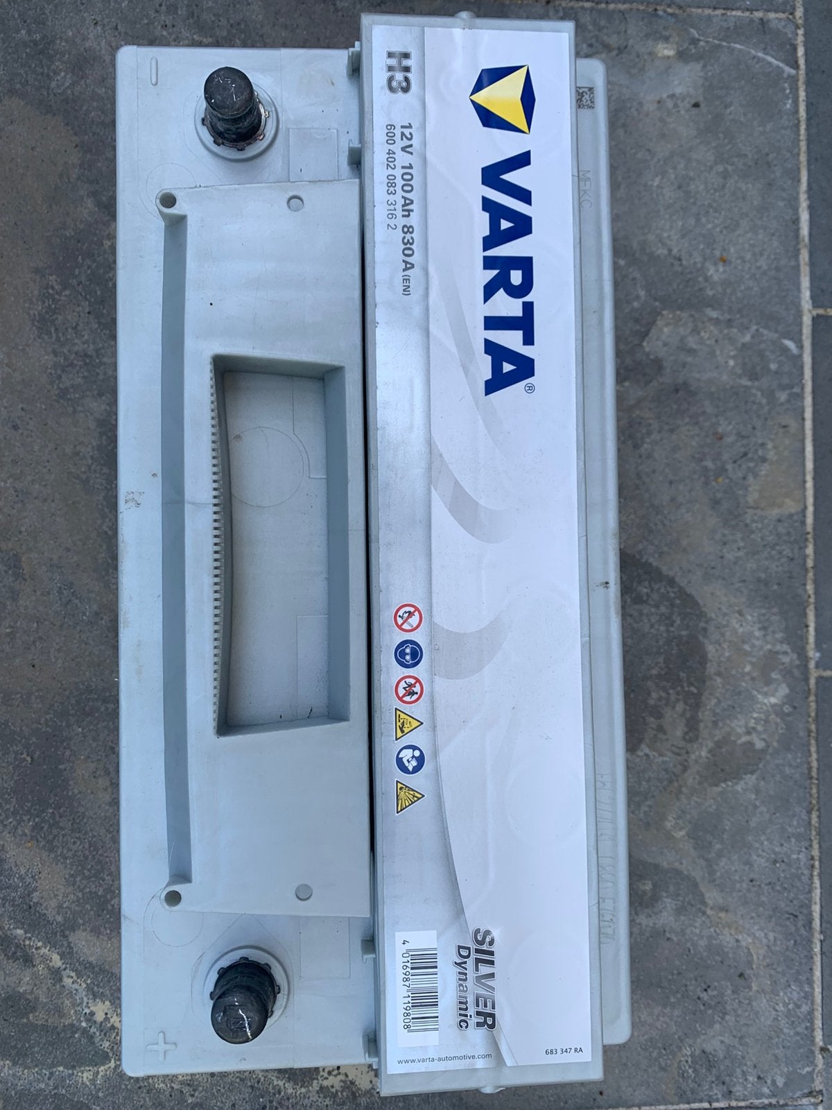 Varta auto batterij 100 Ah, Auto-onderdelen, Ophalen, Gebruikt, Universele onderdelen