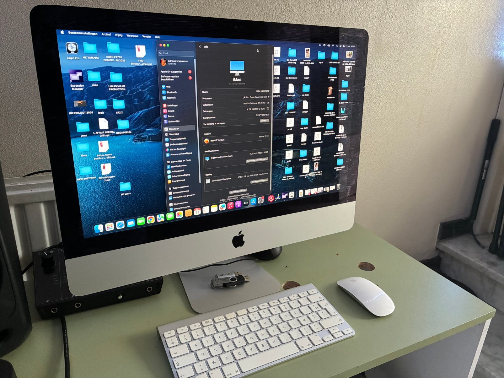 Apple iMac 21.5” (Late 2013) – SSD 1TB – macOS Ventura, Computers en Software, Apple Desktops, Ophalen, IMac, Zo goed als nieuw