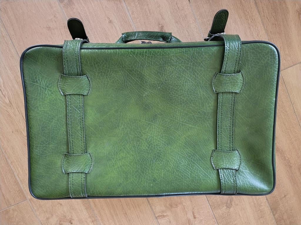 Groene vintage koffer, Handtassen en Accessoires, Koffers, Ophalen
