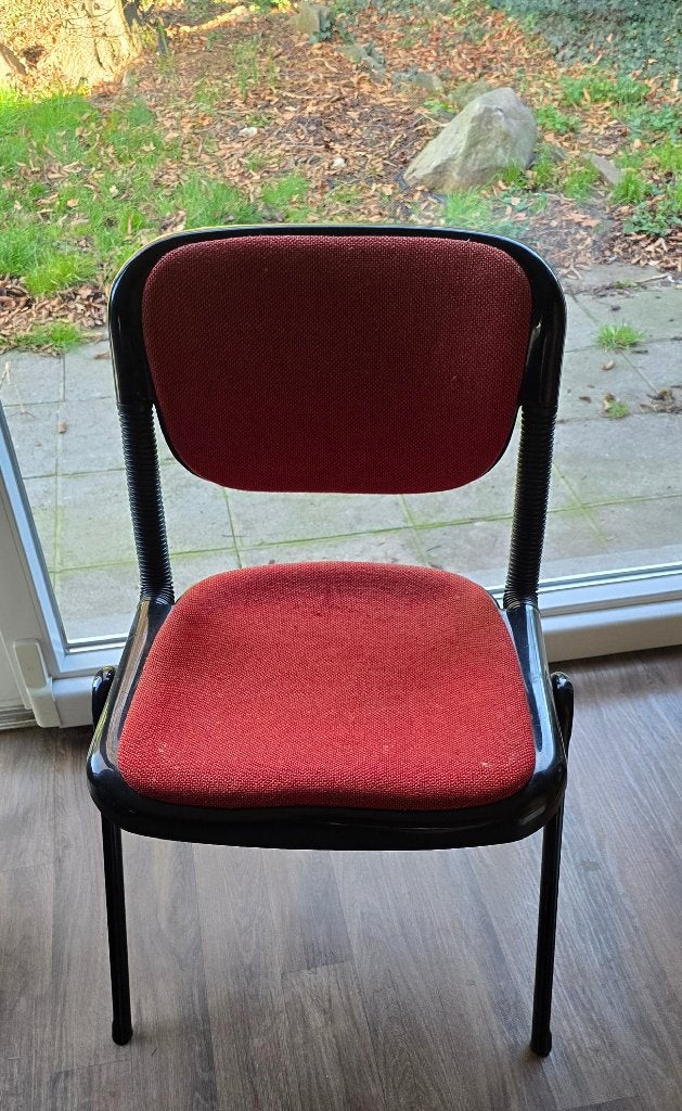 5 Chaises, Maison & Meubles, Chaises, Rouge, Tissus, Enlèvement, Cinq, Six Chaises ou plus