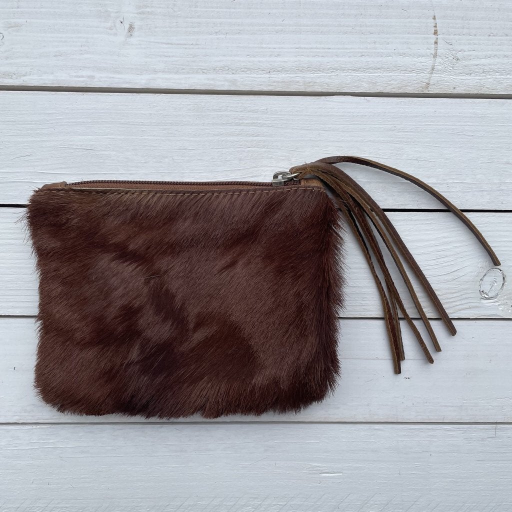 Tas Kim springbok bruin 16x12cm #K-2 | Lederstore, Bijoux, Sacs & Beauté, Enlèvement ou Envoi, Neuf, Brun, Sac de soirée