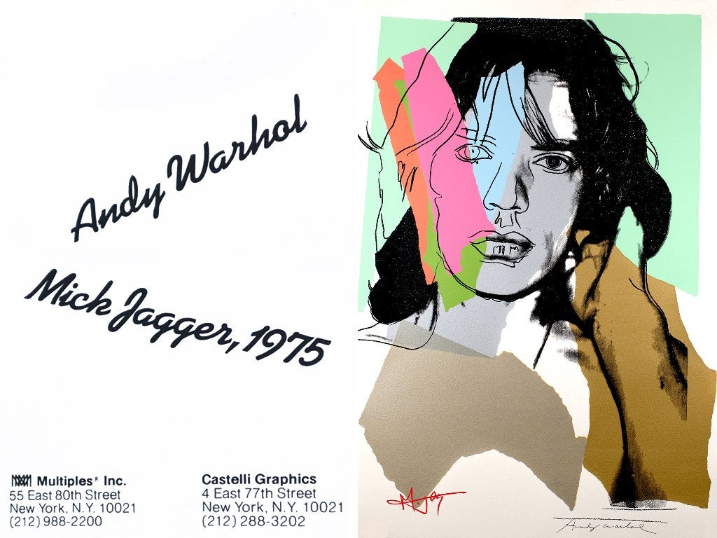 Andy Warhol INVITATION CARDS Mick Jagger, Antiek en Kunst, Kunst | Litho's en Zeefdrukken, Ophalen of Verzenden