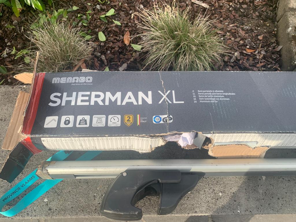 Dakdrager Sherman XL Menabo, Enlèvement, Comme neuf