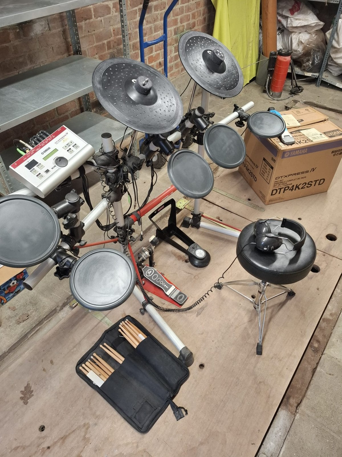 Yamaha DTXPRESSIV elektro drumstel complete set+kruk/stokken, Musique & Instruments, Enlèvement, Utilisé, Yamaha, Électronique