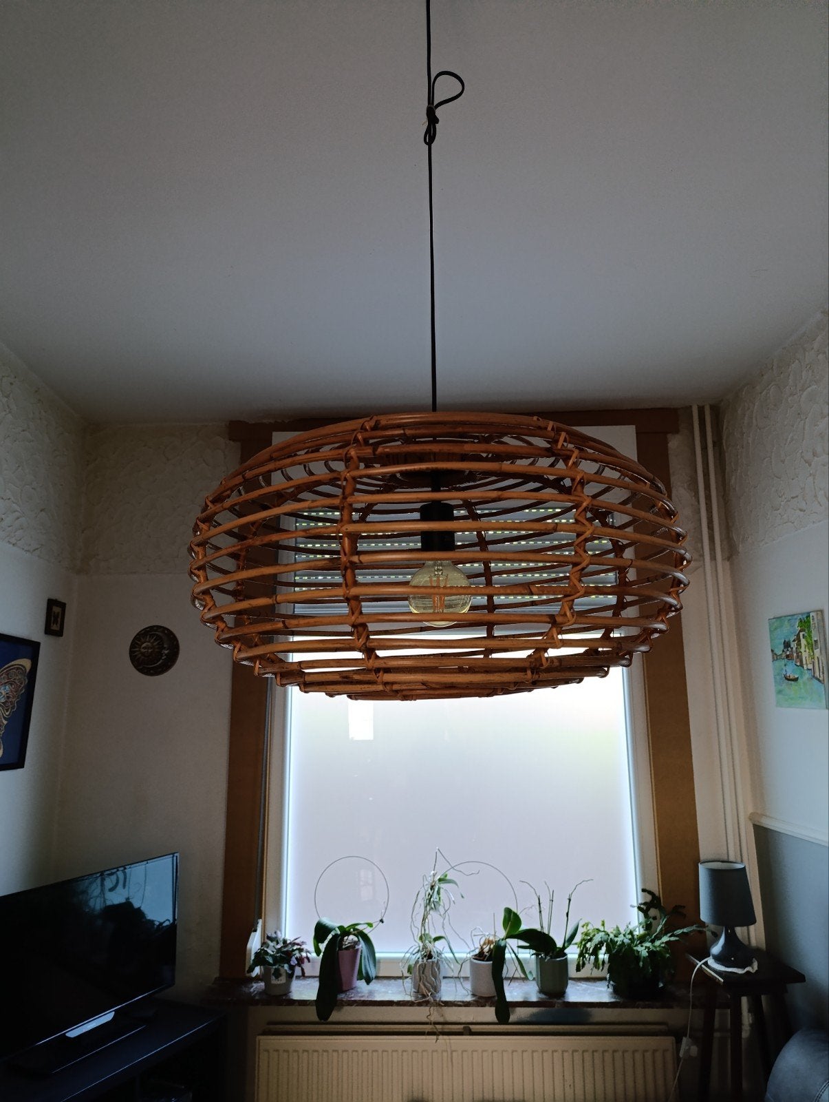 lustre en bambou, Maison & Meubles, Enlèvement