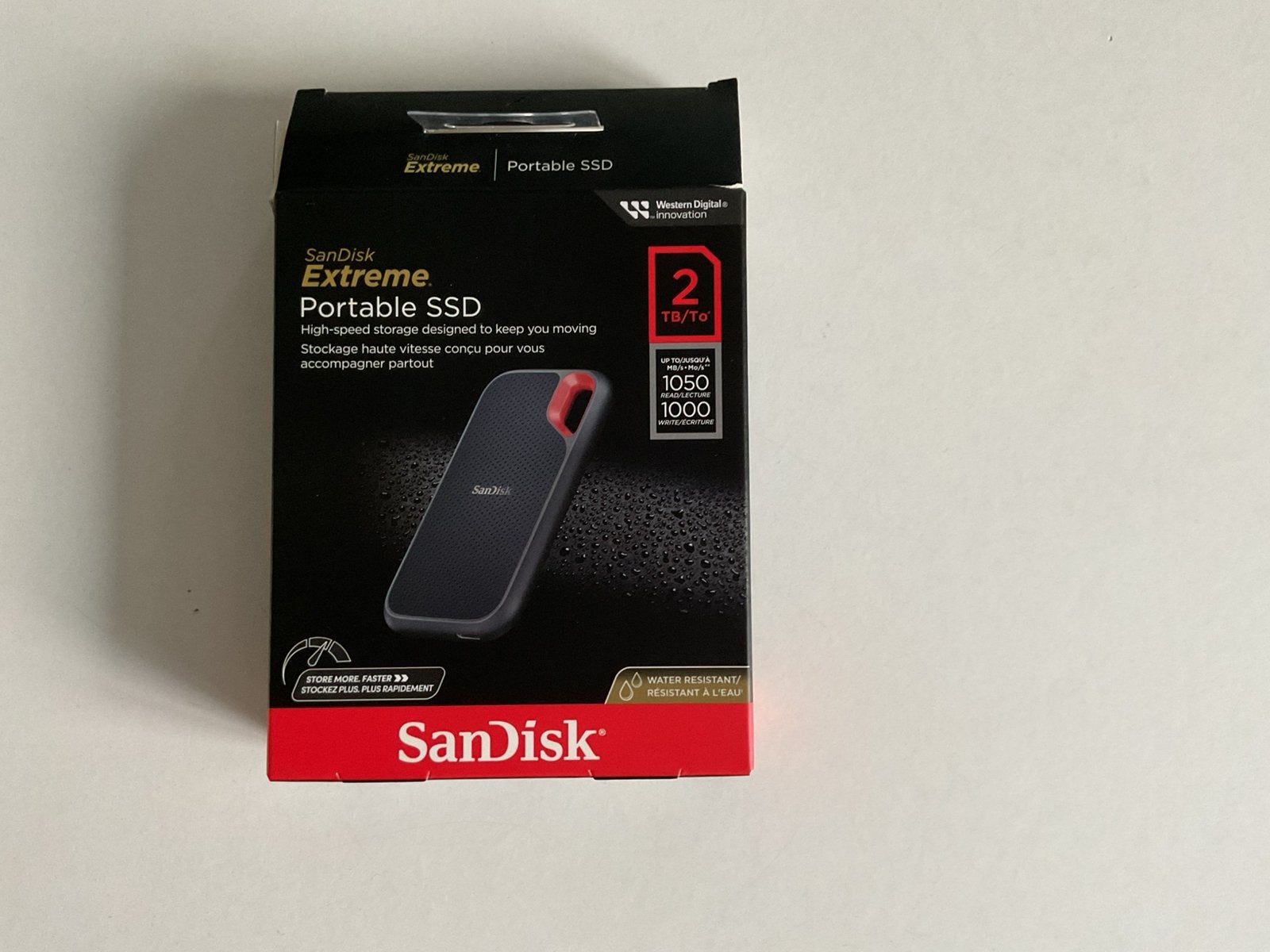 Sandisk extreme portable SSD - 2tb, Computers en Software, Harde schijven, SSD, Sandisk, Nieuw, Ophalen of Verzenden