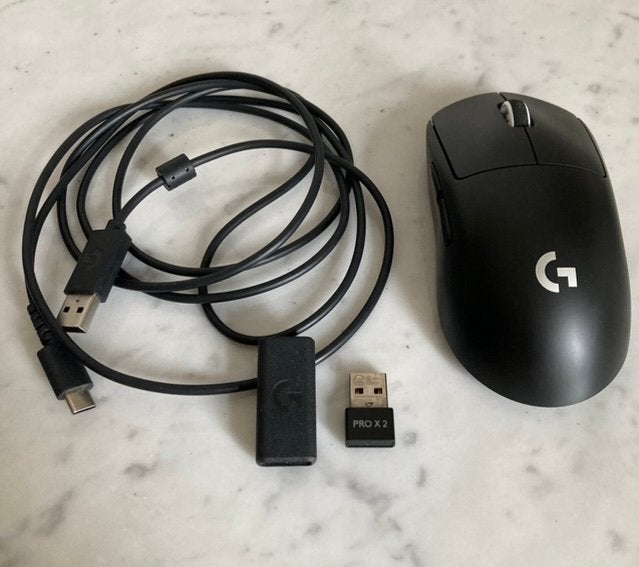 Logitech G PRO X SUPERLIGHT 2 LIGHTSPEED Noir, Souris, Gaucher, Comme neuf, Enlèvement