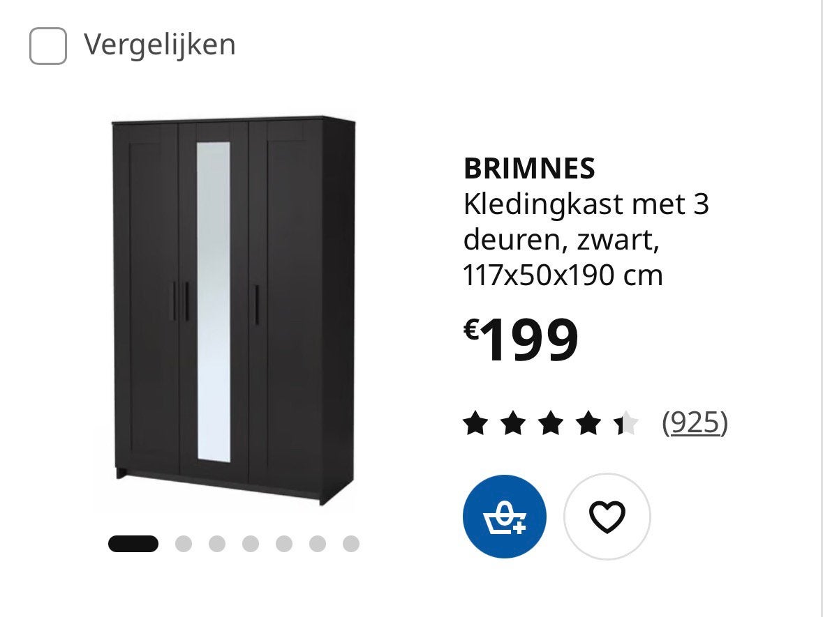 IKEA keerkast Brimnes! Zo goed als nieuw !!, Huis en Inrichting, Ophalen, Zo goed als nieuw
