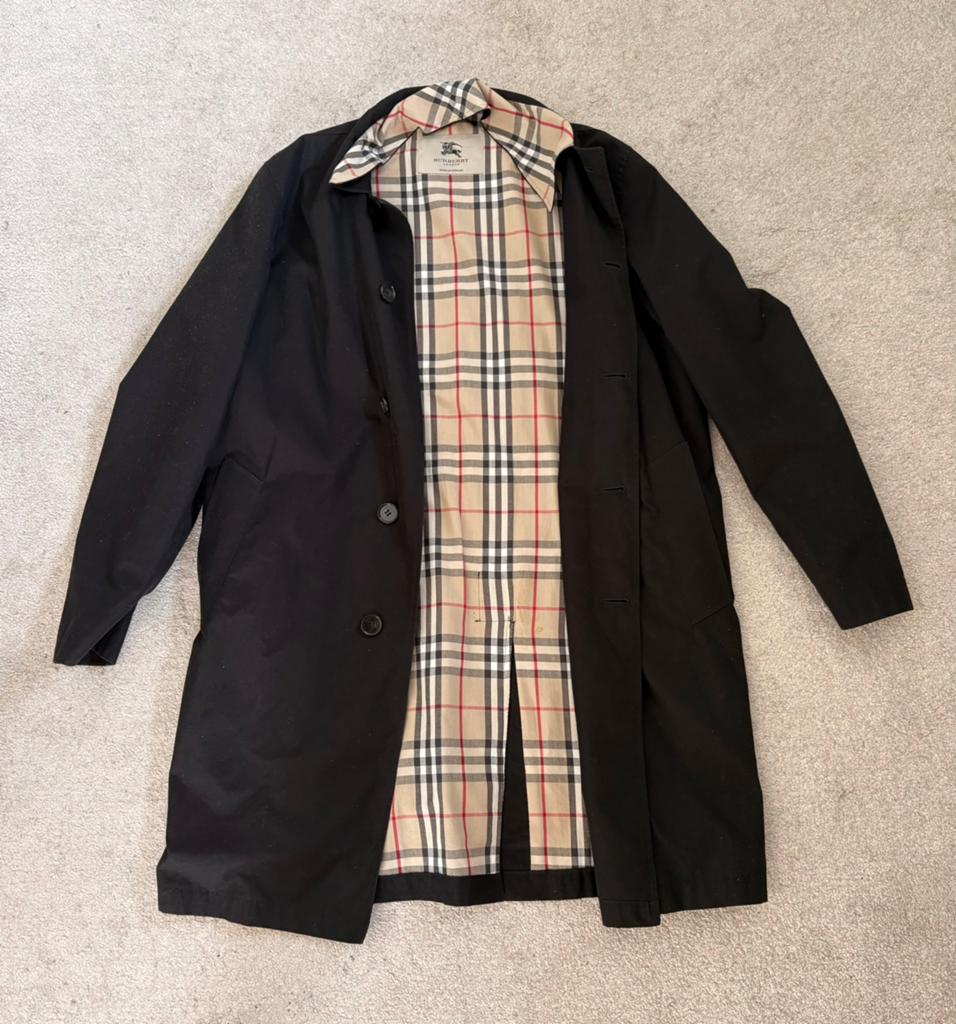 Burberry zwarte trenchcoat voor heren, Kleding | Heren, Jassen | Winter, Ophalen, Zo goed als nieuw, Zwart