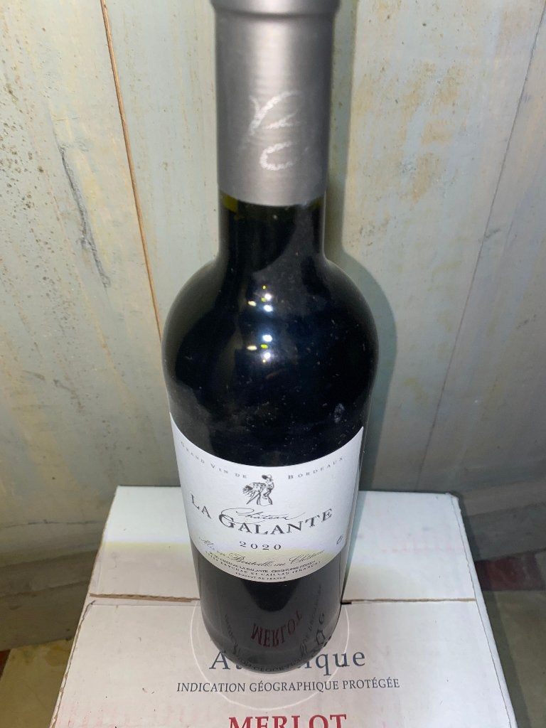 2 bouteilles de LA GALANTE Bordeaux Superieur Rouge 2020, Neuf, Pleine, Enlèvement, Vin rouge